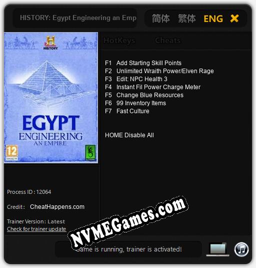 HISTORY: Egypt Engineering an Empire: Treinador (V1.0.64)