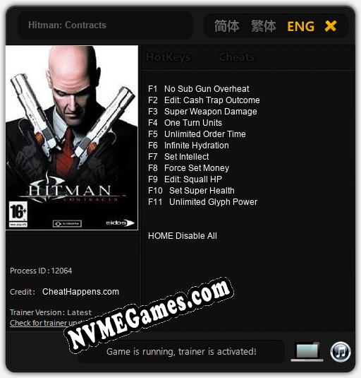 Hitman: Contracts: Treinador (V1.0.16)