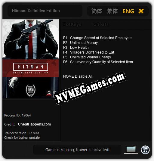 Hitman: Definitive Edition: Trainer +6 [v1.7]