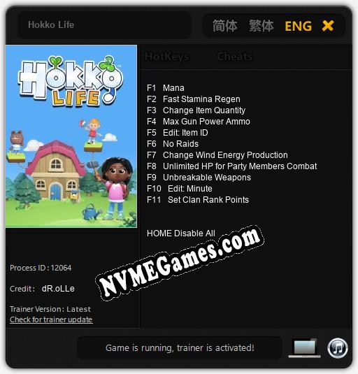 Hokko Life: Cheats, Trainer +11 [dR.oLLe]