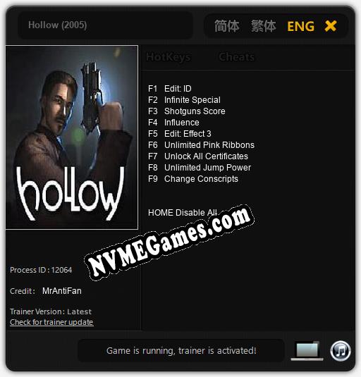 Hollow (2005): Treinador (V1.0.68)