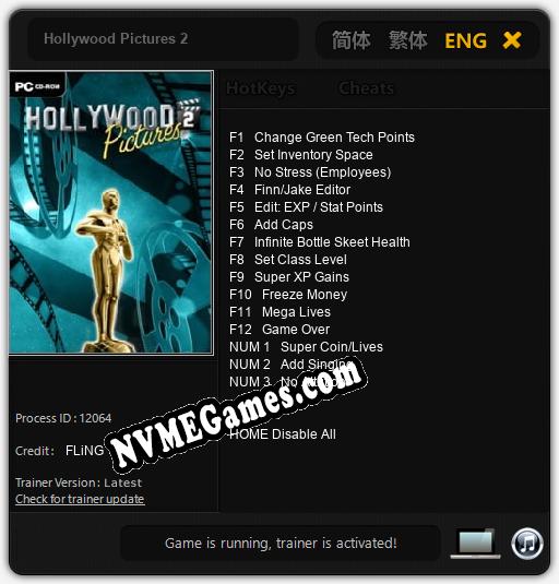 Hollywood Pictures 2: Trainer +15 [v1.4]