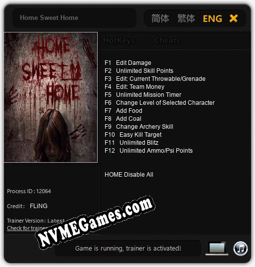 Home Sweet Home: Cheats, Trainer +12 [FLiNG]