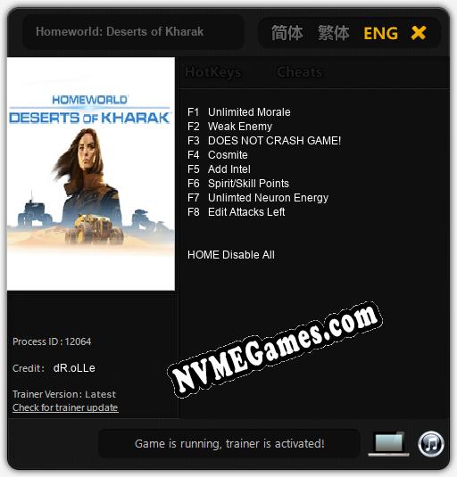 Homeworld: Deserts of Kharak: Cheats, Trainer +8 [dR.oLLe]
