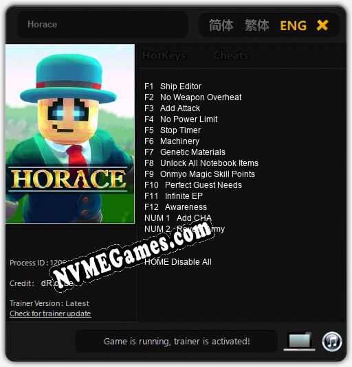 Horace: Treinador (V1.0.45)