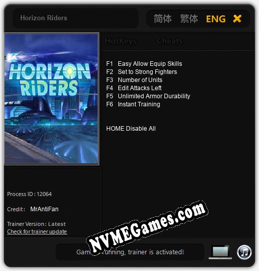 Horizon Riders: Treinador (V1.0.44)