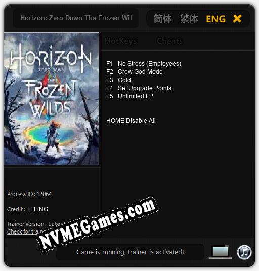 Horizon: Zero Dawn The Frozen Wilds: Treinador (V1.0.73)