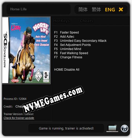 Horse Life: Cheats, Trainer +7 [CheatHappens.com]