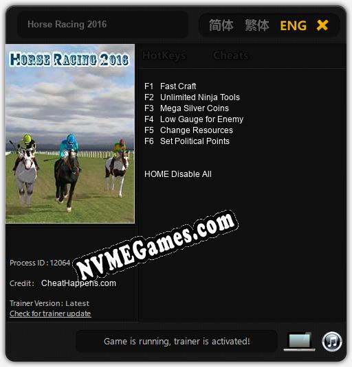 Horse Racing 2016: Treinador (V1.0.43)