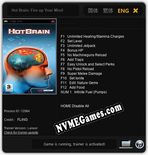 Treinador liberado para Hot Brain: Fire up Your Mind [v1.0.4]