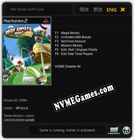 Hot Shots Golf Fore!: Treinador (V1.0.37)