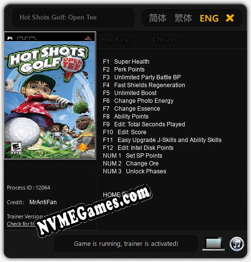 Hot Shots Golf: Open Tee: Treinador (V1.0.69)