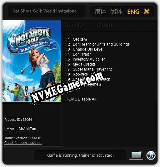 Hot Shots Golf: World Invitational: Trainer +10 [v1.9]