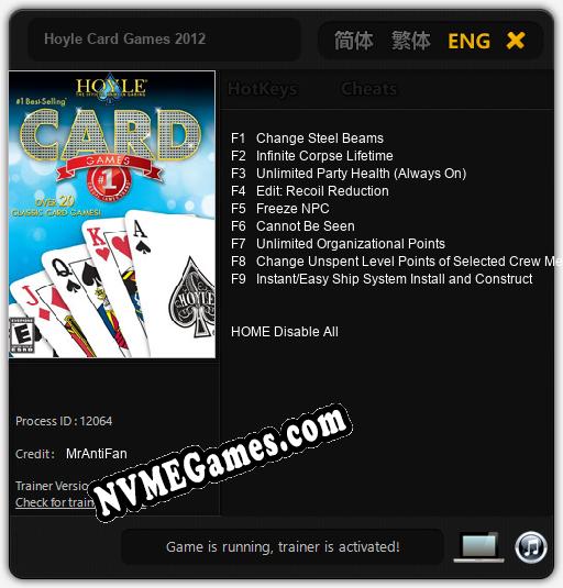 Hoyle Card Games 2012: Treinador (V1.0.88)