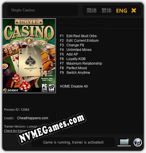 Hoyle Casino: Trainer +9 [v1.9]