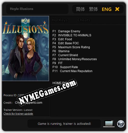 Hoyle Illusions: Trainer +11 [v1.1]