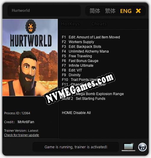 Hurtworld: Cheats, Trainer +14 [MrAntiFan]