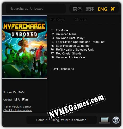 Treinador liberado para Hypercharge: Unboxed [v1.0.3]