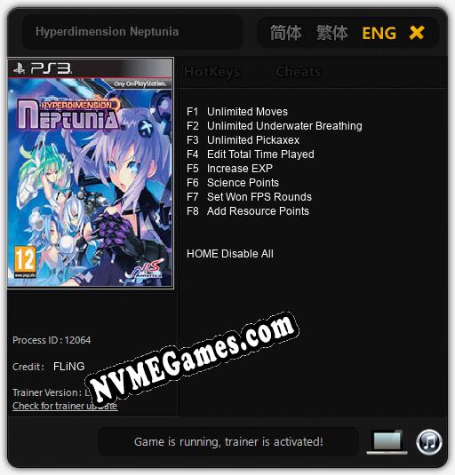 Hyperdimension Neptunia: Trainer +8 [v1.7]