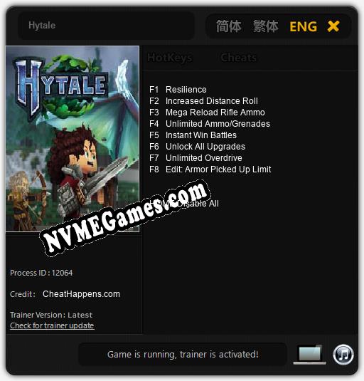 Hytale: Trainer +8 [v1.1]