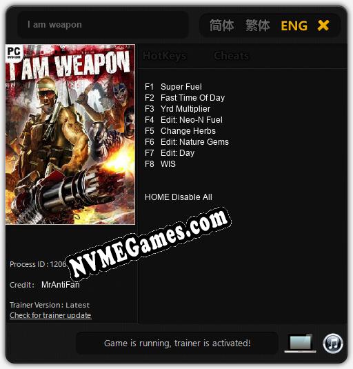 I am weapon: Treinador (V1.0.65)