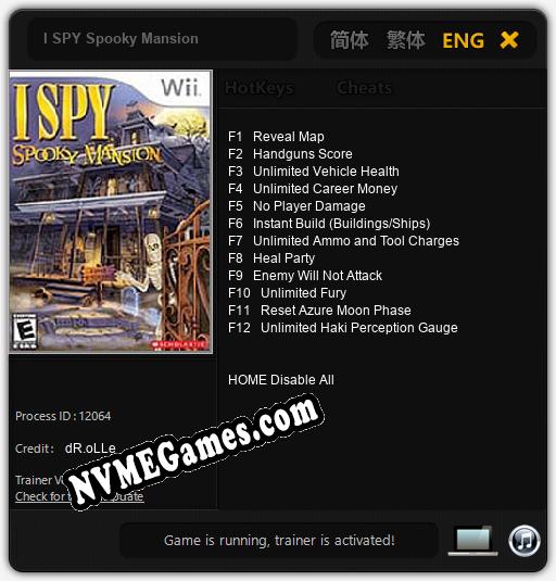 Treinador liberado para I SPY Spooky Mansion [v1.0.1]
