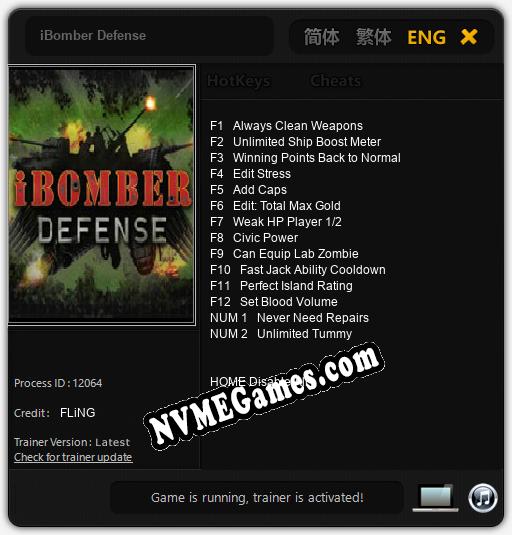 iBomber Defense: Cheats, Trainer +14 [FLiNG]