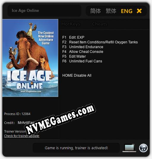 Ice Age Online: Cheats, Trainer +6 [MrAntiFan]