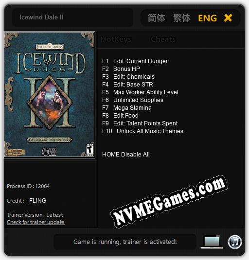 Icewind Dale II: Cheats, Trainer +10 [FLiNG]