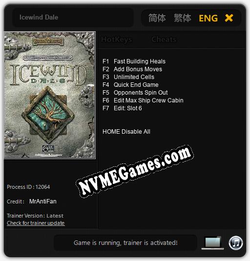 Icewind Dale: Treinador (V1.0.33)