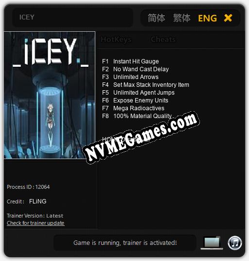 Treinador liberado para ICEY [v1.0.3]