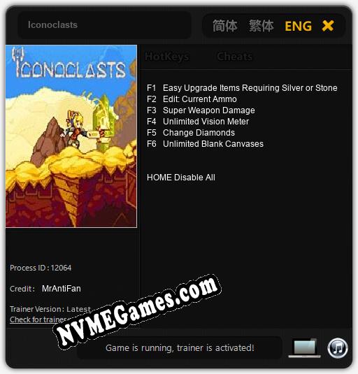 Iconoclasts: Trainer +6 [v1.1]