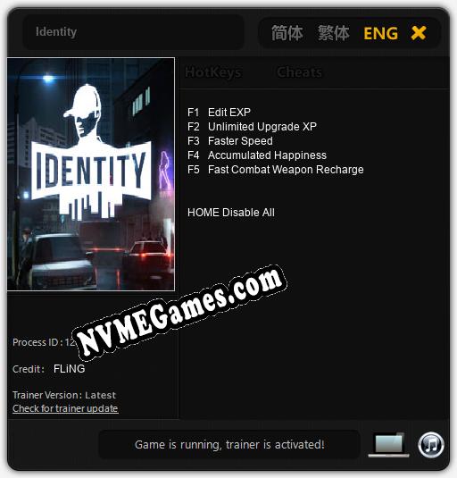 Identity: Trainer +5 [v1.3]