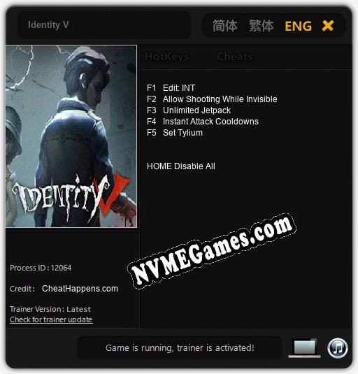 Treinador liberado para Identity V [v1.0.8]