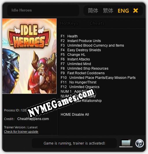 Treinador liberado para Idle Heroes [v1.0.6]