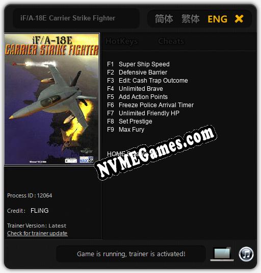 iF/A-18E Carrier Strike Fighter: Cheats, Trainer +9 [FLiNG]