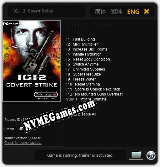 I.G.I. 2: Covert Strike: Trainer +13 [v1.4]