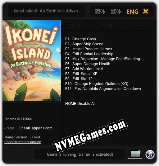 Ikonei Island: An Earthlock Adventure: Treinador (V1.0.49)