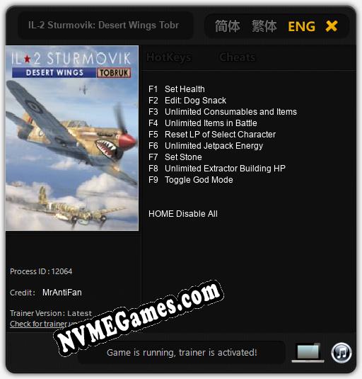 IL-2 Sturmovik: Desert Wings Tobruk: Treinador (V1.0.87)