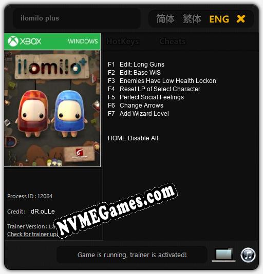 ilomilo plus: Trainer +7 [v1.3]