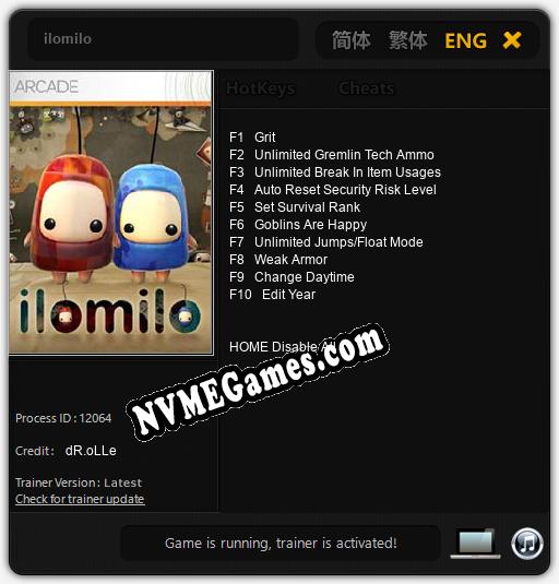 ilomilo: Treinador (V1.0.83)