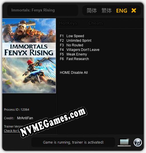 Immortals: Fenyx Rising: Trainer +6 [v1.9]