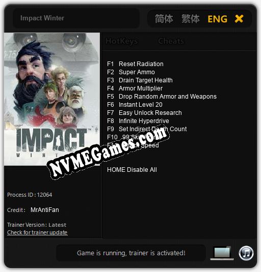 Impact Winter: Cheats, Trainer +11 [MrAntiFan]