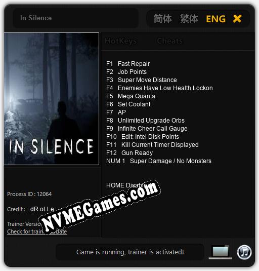 In Silence: Trainer +13 [v1.4]