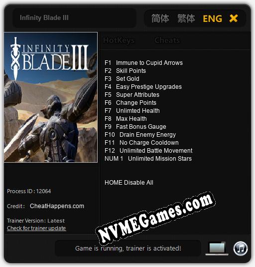 Infinity Blade III: Cheats, Trainer +13 [CheatHappens.com]