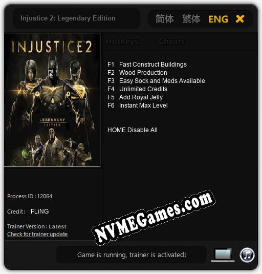 Injustice 2: Legendary Edition: Cheats, Trainer +6 [FLiNG]