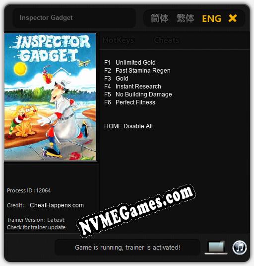 Inspector Gadget: Treinador (V1.0.15)