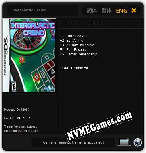 Intergalactic Casino: Trainer +5 [v1.2]