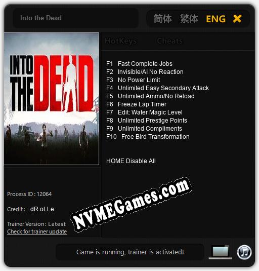 Into the Dead: Cheats, Trainer +10 [dR.oLLe]