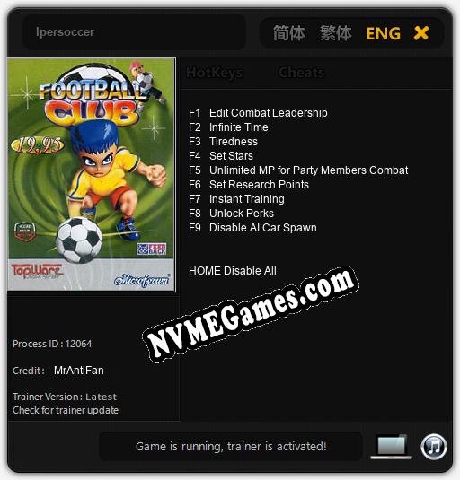 Treinador liberado para Ipersoccer [v1.0.6]